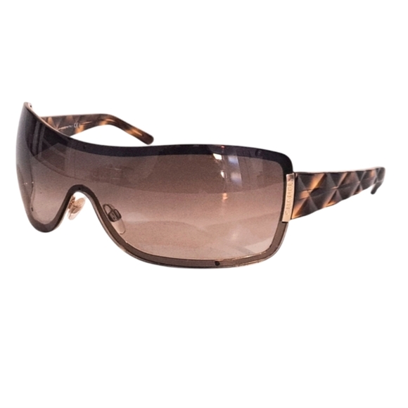 CHANEL 4126 C125/13 Sunglasses Shield Gold Tortoise Women - Picture 1 of 13